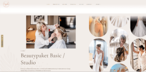 Screenshot Homepage Brautstyling Lupke - Links